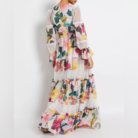 PatBO Lace Trimmed Cutout Maxi Dress - Picture 10 of 11